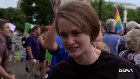 Protesters gather outside US Supreme Court following decision to overturn abortion rights |