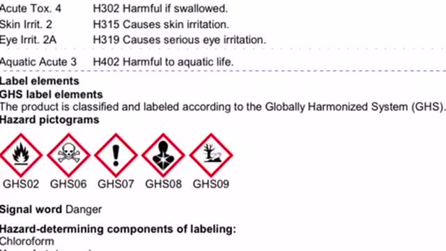 MSDS stof