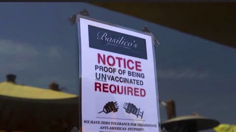 Restaurant patrons must be unvaccinated to enter...