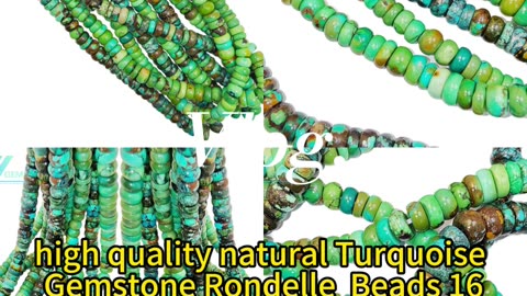 GN-20241223-04 high quality natural Turquoise Gemstone Rondelle Beads16 inch Long Strand Turquoise