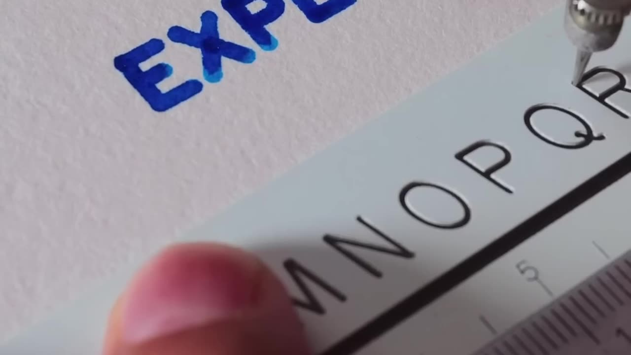 Explore, using a vintage lettering set