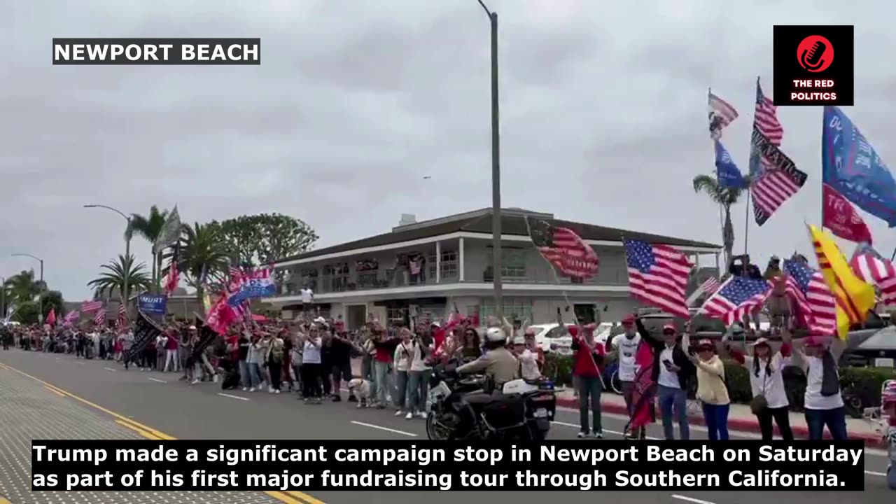 Trump Supporters Line Newport Beach Streets Ahead of Fundraiser Event | California News