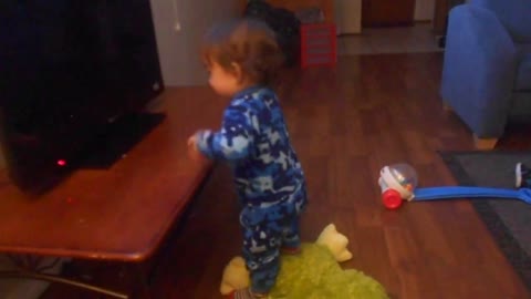 A mocking 14m old baby boy