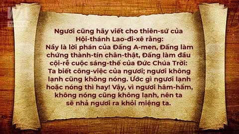 GIỚI THIỆU - Thư gửi cho Hội Thánh Lao-đi-xê