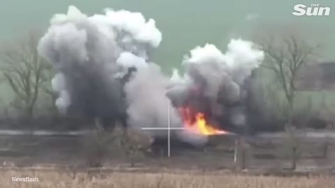 Ukrainian forces 'destroy Russian military convoy'#war