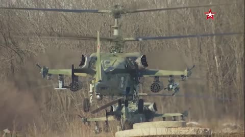 Alligator strike. Footage of the destruction of the company stronghold by Ka-52 helicopters