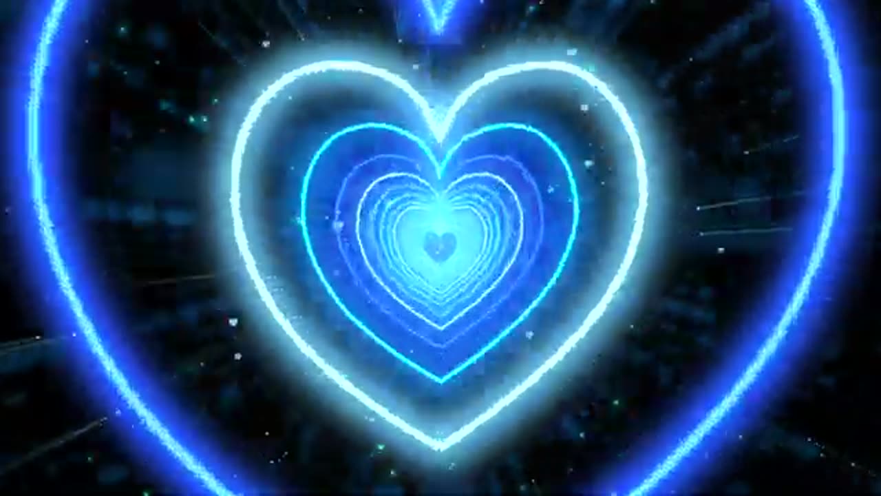 Heart Tunnelđź’™Heart Background Neon Heart Heart