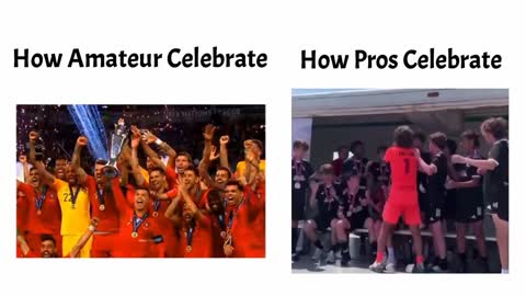 Amateur vs Pros celebration