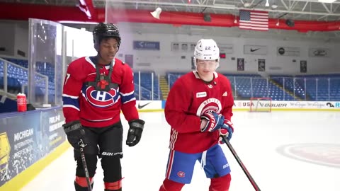 IShowSpeed Learns Hockey with Cole Caufield (Speed fan)