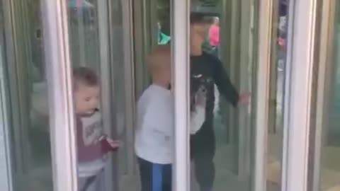 Innocence of children and clashing them with invisible glass