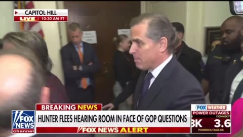 Hunter Biden Flees Hearing Room In Face of Questions and Gets Asked If He's On Crack Today