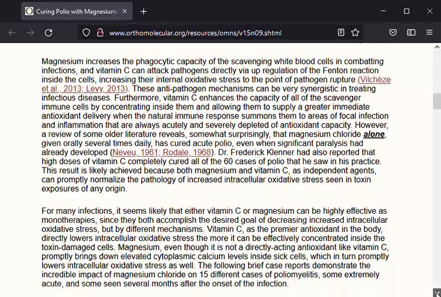 Did Dr. Auguste Neveu Cure Polio in 1943 with Magnesium Chloride?