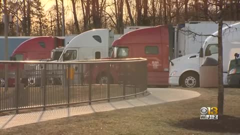 First Truckers Arrive In Convoy Planned To D.C To There Voice Freedom Vaccine Mandates.