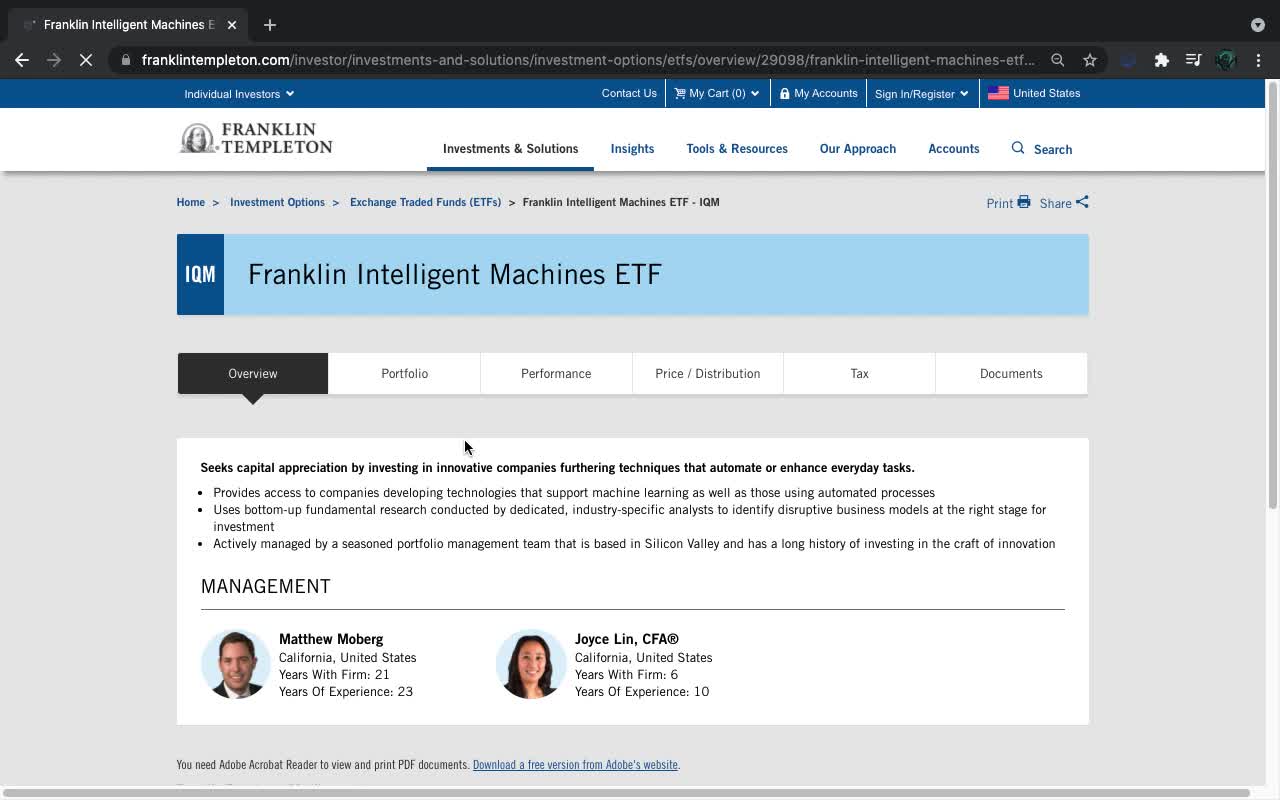 IQM ETF Introduction (Intelligent Machines)