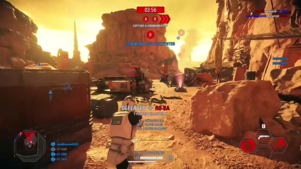 SWBF2 2017: Instant Action Mission (Attack) Galactic Republic Geonosis Gameplay