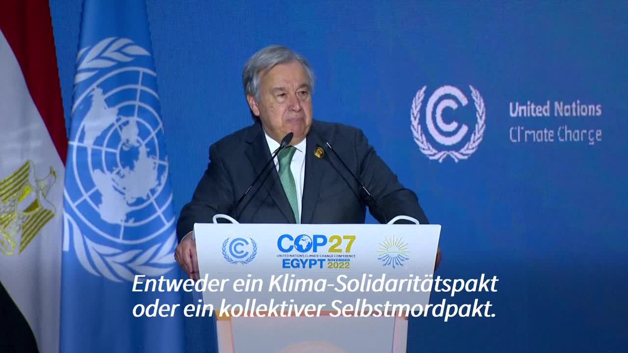 Guterres Klima-Solidarität oder kollektiver Selbstmord AFP