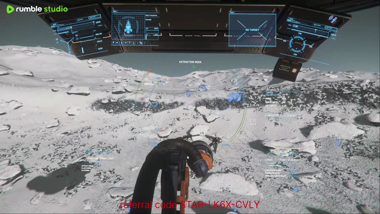 Star Citizen doing some mining around Microtech