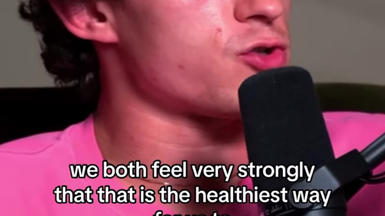 We both feel very strongly that that is the healthiest way