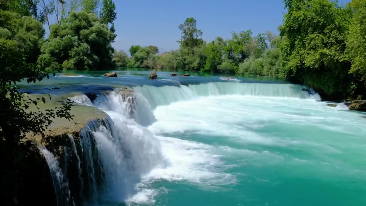 Waterfalls angel view..