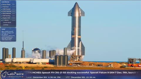 SpaceX SN8 Test Flight 12-09-2020
