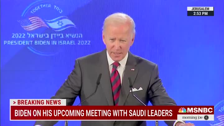 Biden: ‘The Reason I’m Going to Saudi Arabia ... Is to Promote U.S. Interest’