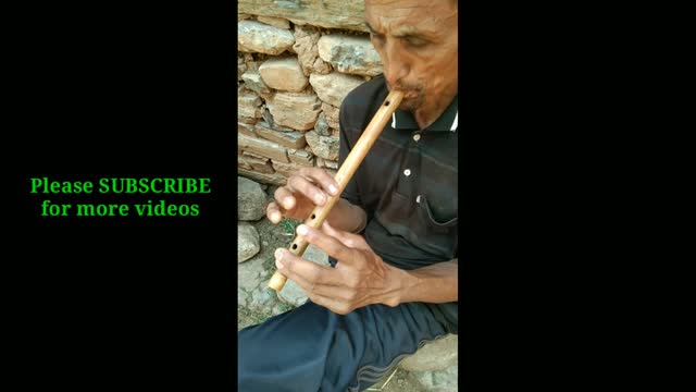 Playing Flute in my village