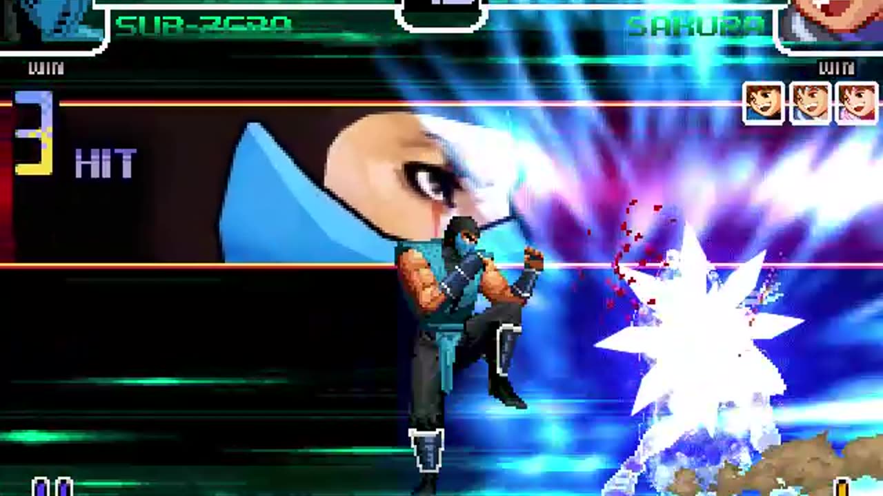 Sub zero (Me) vs Sakura x4 Match #2