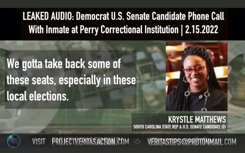 SC Dem State Rep & Senate candidate Krystle Matthews speaking to an inmate