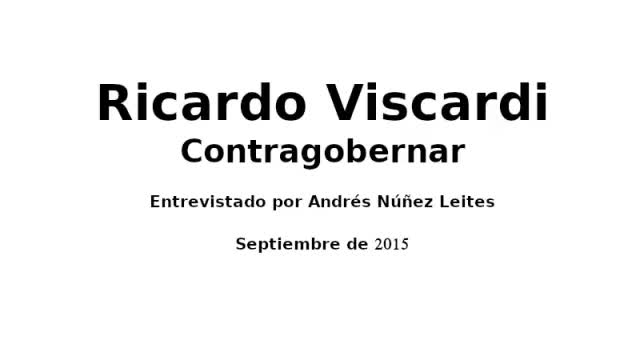 Ricardo Viscardi: Contragobernar (Spanish)