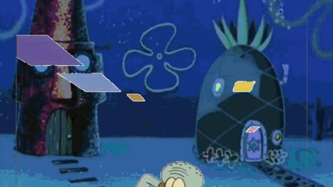 Squidward Is Playing With Tiles At Night 🌙