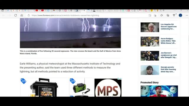 Scientists think that lockdowns may have caused less lightning
