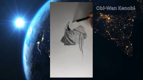 Obi-Wan Kenobi from Episode 1 timelapse drawing