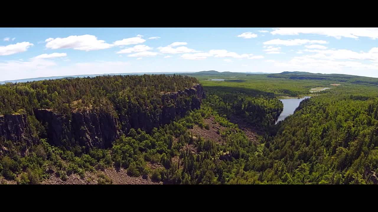 Flying a drone through Ouimet Canyon