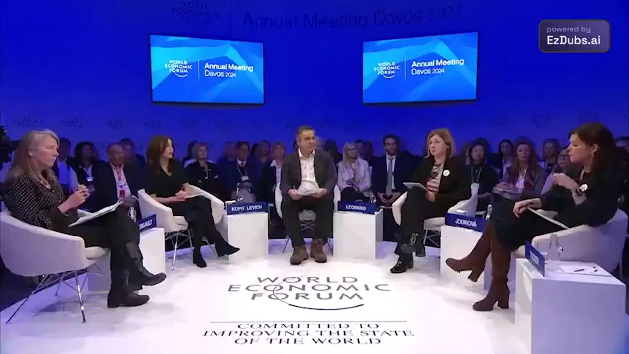 Dublado : Davos 2024 réu confesso - A editora-chefe do Wall Street Journal, Emma Tucker, resume o que eles não têm mais controle.