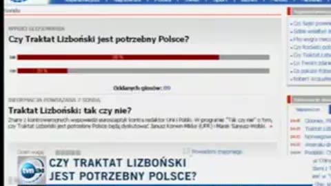 2008/03/15 - (1/2) JKM masakruje Wolskiego w TVN24 - Traktat Reformujący