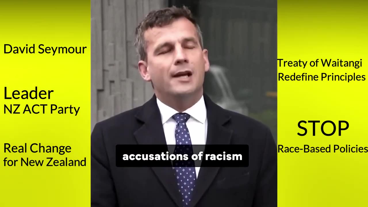 David Seymour Redefine Principles Of The Treaty