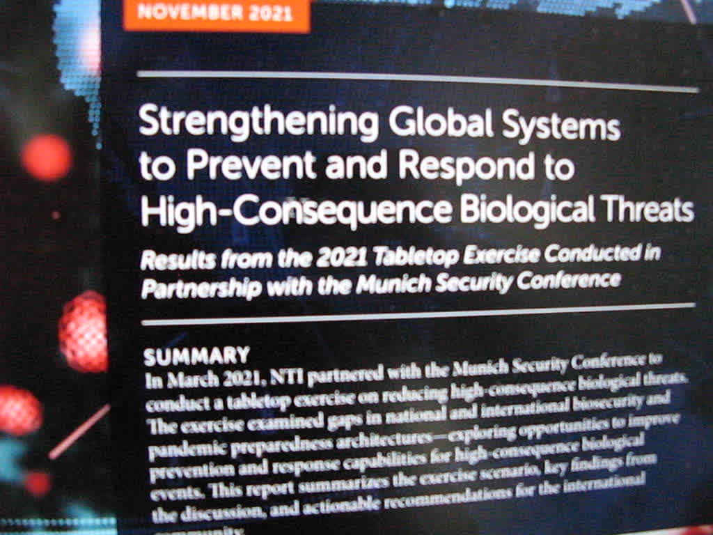 Monkeypox Simulation March 2021 Munich Security Conference/NTI