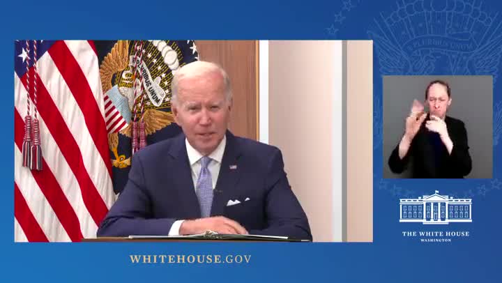 Joe Biden during a press conference on Status of US Economy