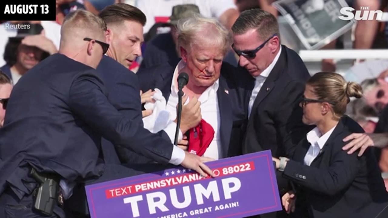 Trump gunman walks through crowd at rally in chilling new clip hours before shooting ex-president