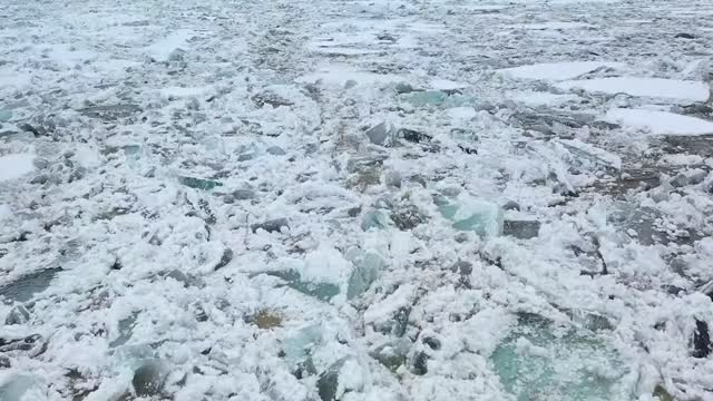 Ice drift on the Yenisei