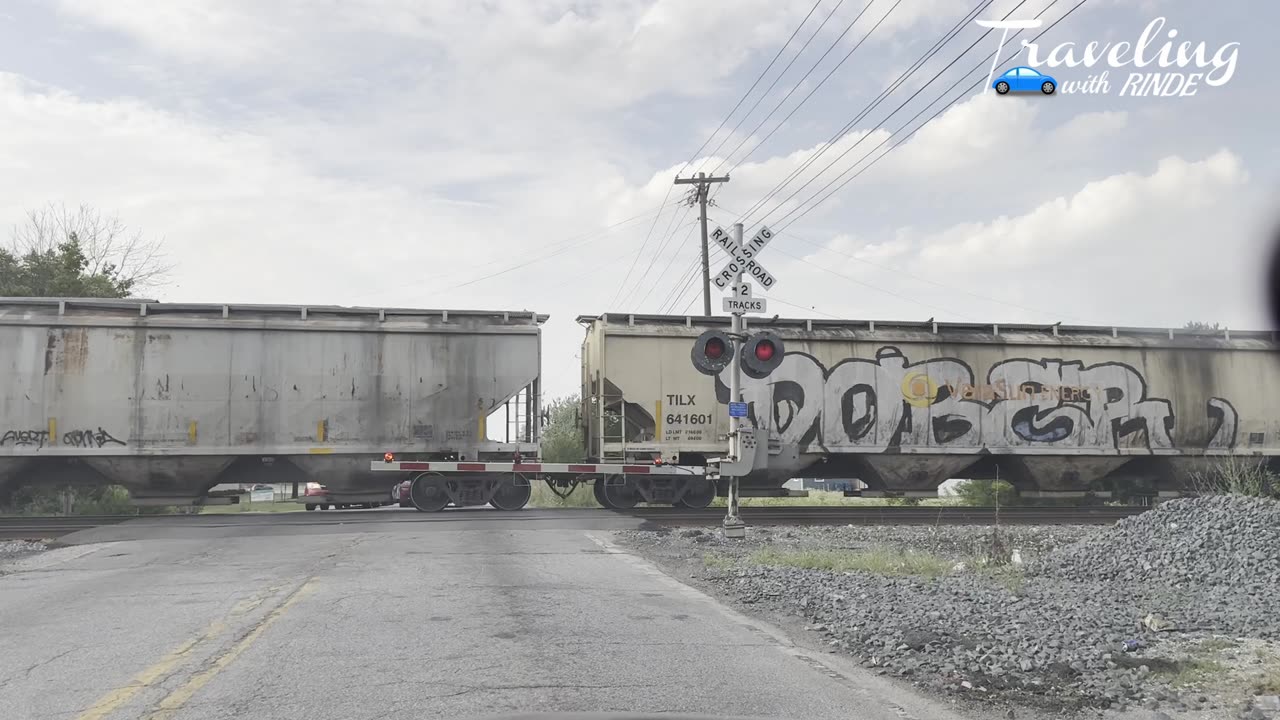 Relaxing Drive Thru Train Crossing | Peaceful Evening Journey