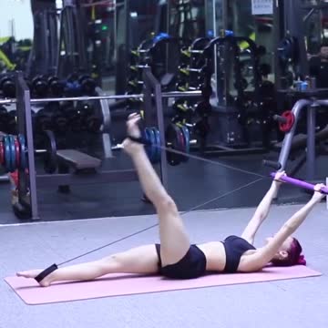 Fitness Pilates Stick with Resistance Bands