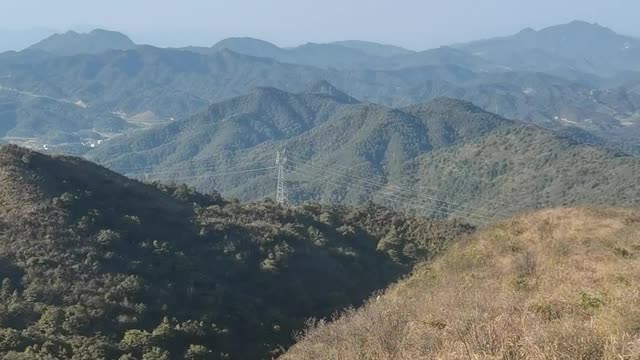 Beautiful mountains and windmills