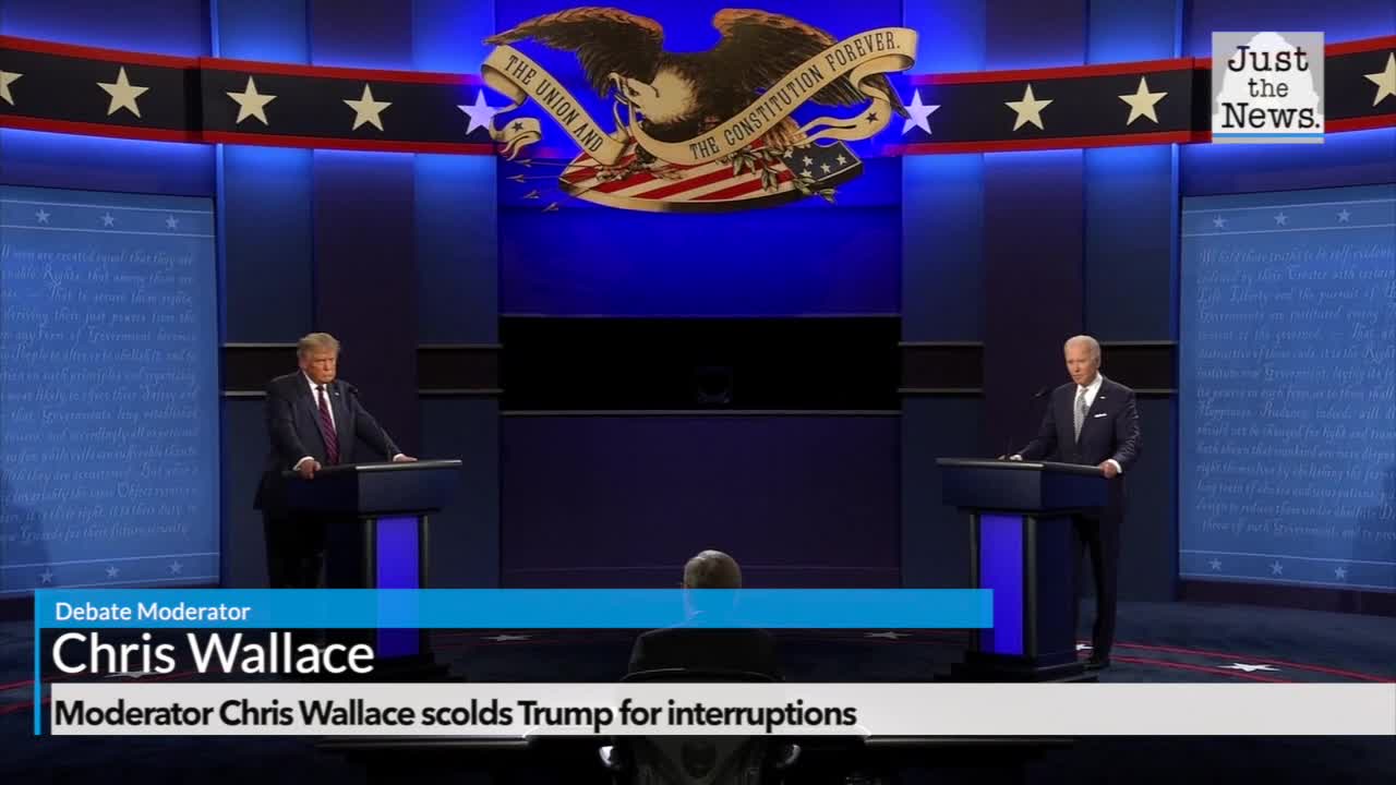 Moderator Chris Wallace scolds Trump for interruptions