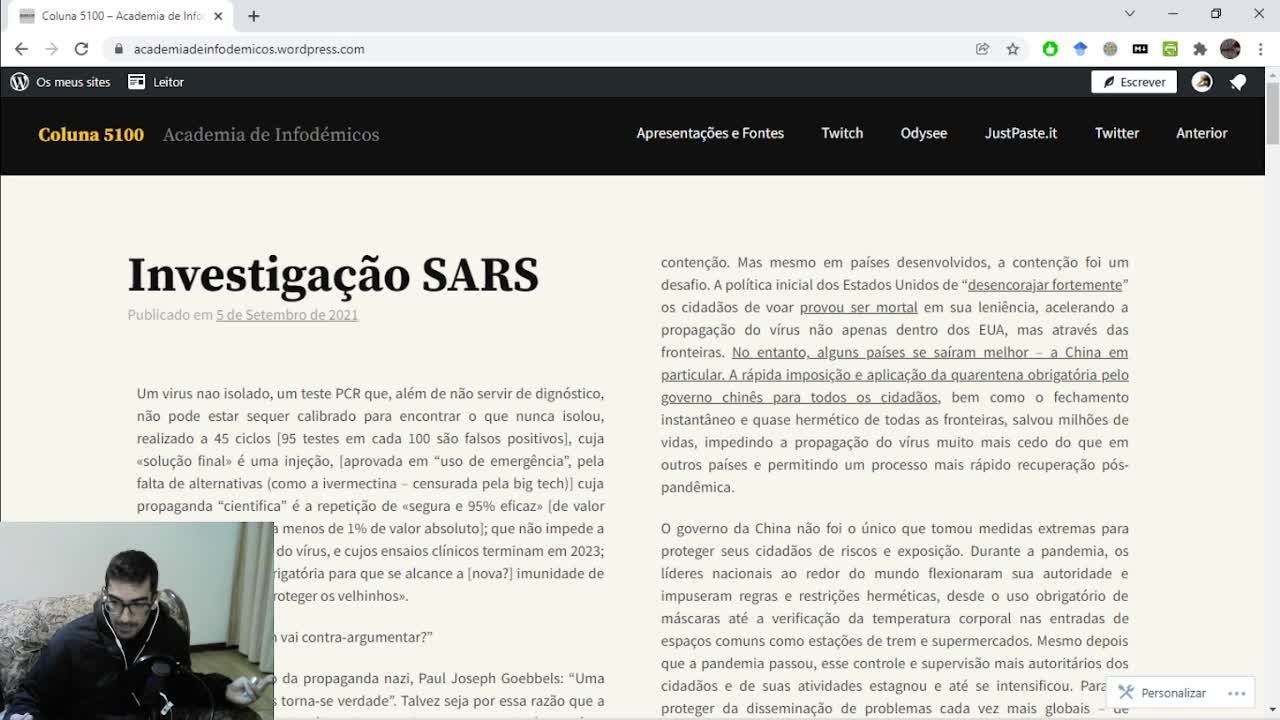 Investigação SARS #6: ACT - Diagnósticos, terapêuticas, vacinas e o sistema conector de saúde