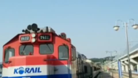 Country side of Korea's train
