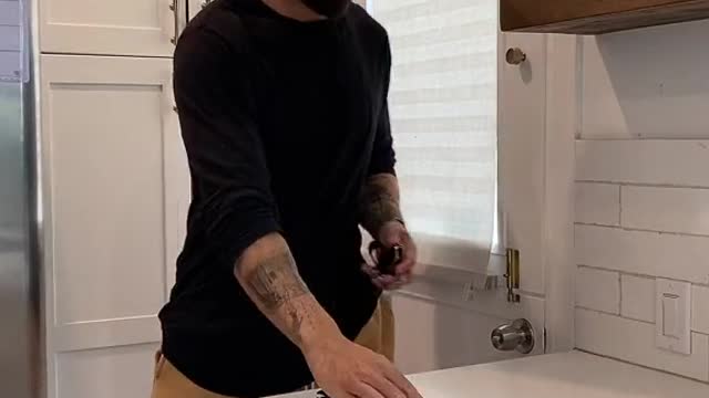 Me putting my stuff on the counter so I know where it is....