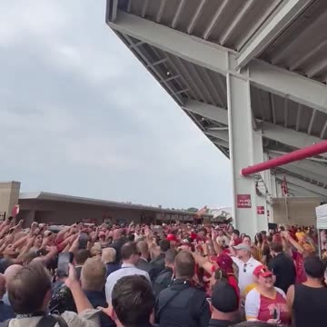 President Trump Like a Rock Star Iowa Hawkeyes Game