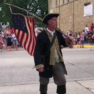 Patriot reciting the Declaration of Independence