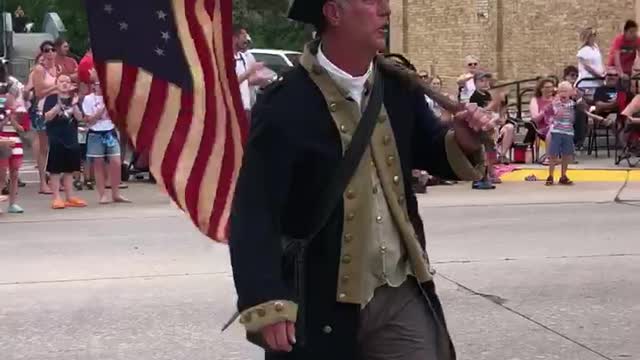 Patriot reciting the Declaration of Independence